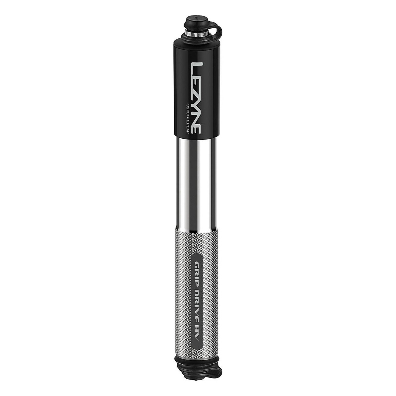 Lezyne Bomba de Mano Grip Drive HV Plata - Compacta y Eficiente para MTB y Gravel - 1