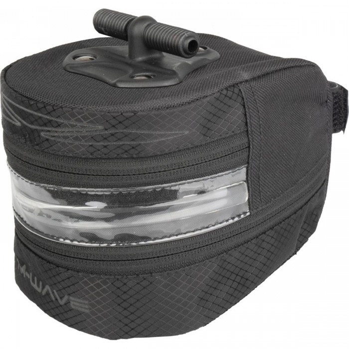 M-WAVE Tilburg L LED Black Waterproof Rechargeable Saddle Bag with Light - 1