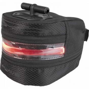 M-WAVE Tilburg L LED Black Waterproof Rechargeable Saddle Bag with Light - 5