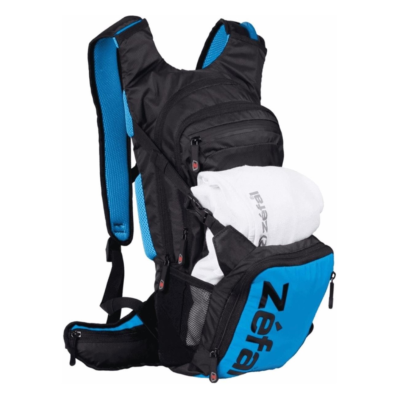 Zaino Idrico Enduro 11L Nero Blu con Sacca 3L, Tasche Imbottite e Rete per Casco - 2 - Zaini - 3420587064047