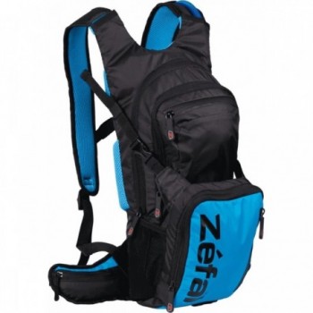 Zaino Idrico Enduro 11L Nero Blu con Sacca 3L, Tasche Imbottite e Rete per Casco - 3 - Zaini - 3420587064047