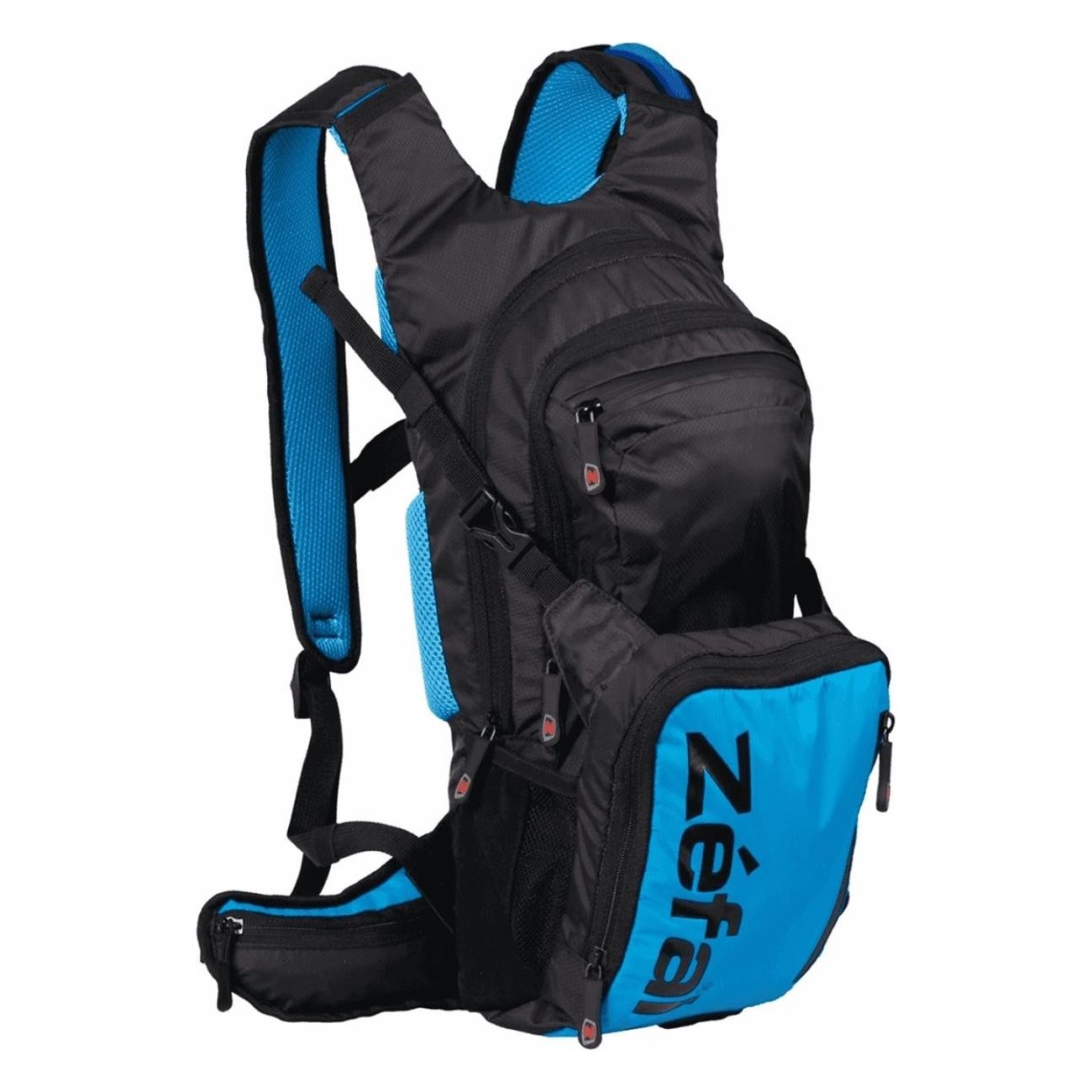 Zaino Idrico Enduro 11L Nero Blu con Sacca 3L, Tasche Imbottite e Rete per Casco - 3 - Zaini - 3420587064047