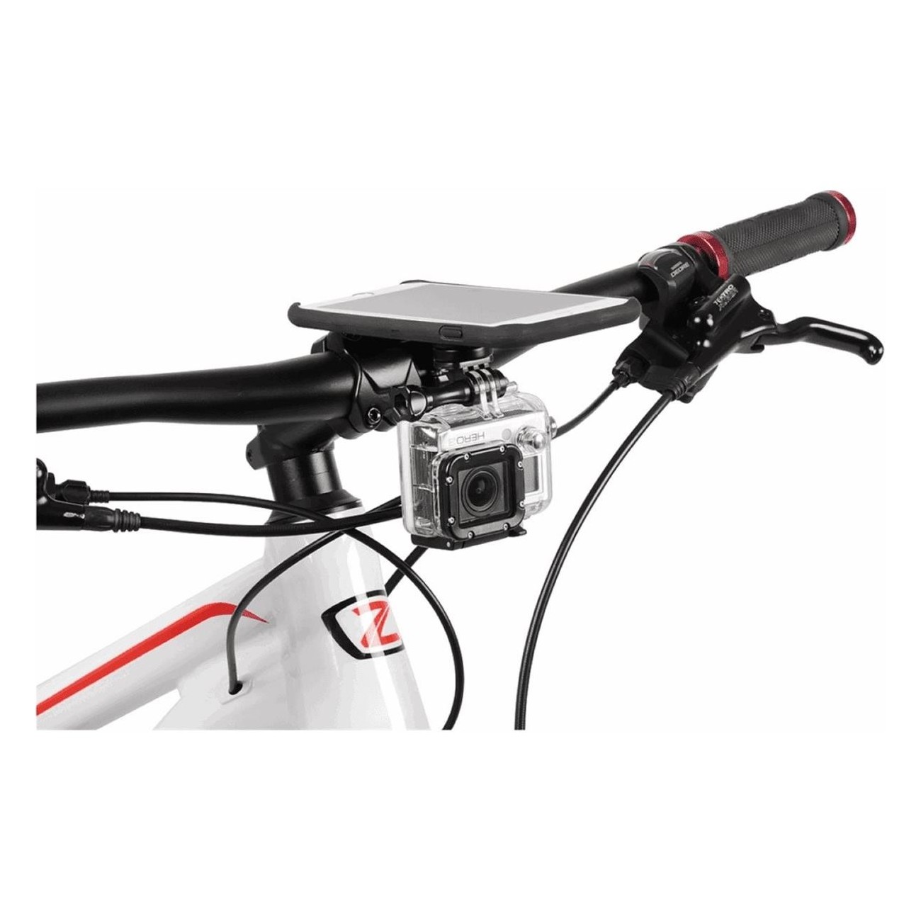 Z Handlebar Mount for Smartphone and Camera - Compatible with GoPro - 4