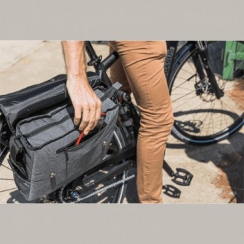 Zéfal Urban Messenger Tasche 11L Grau für Hinterradträger aus recyceltem RPET - 6