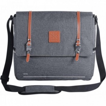 Zéfal Urban Messenger Bag 11L Grey for Rear Rack in Recycled RPET - 7