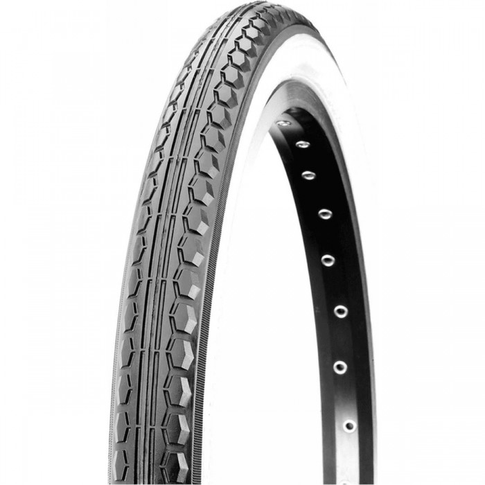 CST 20x1.75 White/Black Rigid Tire for City Trekking - Stylish and Reliable - 1