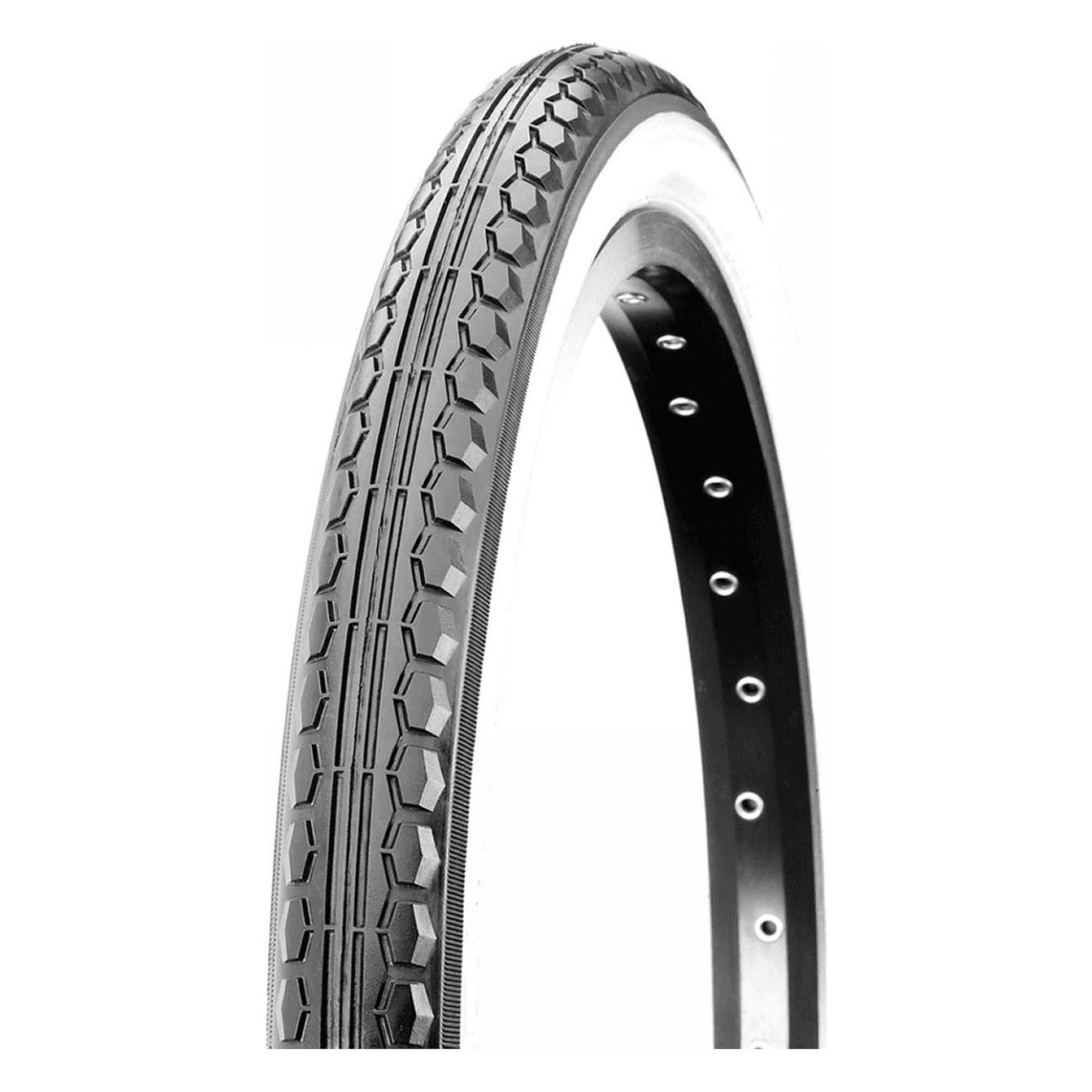 CST 20x1.75 White/Black Rigid Tire for City Trekking - Stylish and Reliable - 1