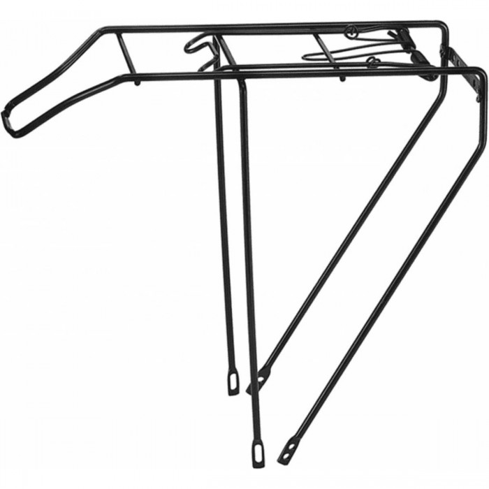 Rear Rack for 26' MTB in Black Iron with Spring and 2 Stays - 1