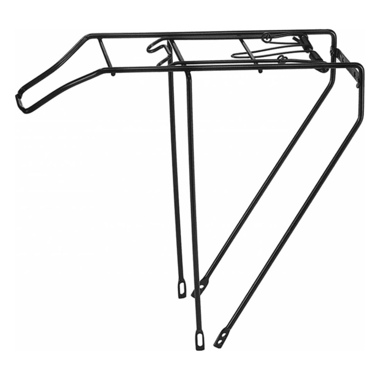 Rear Rack for 26' MTB in Black Iron with Spring and 2 Stays - 1