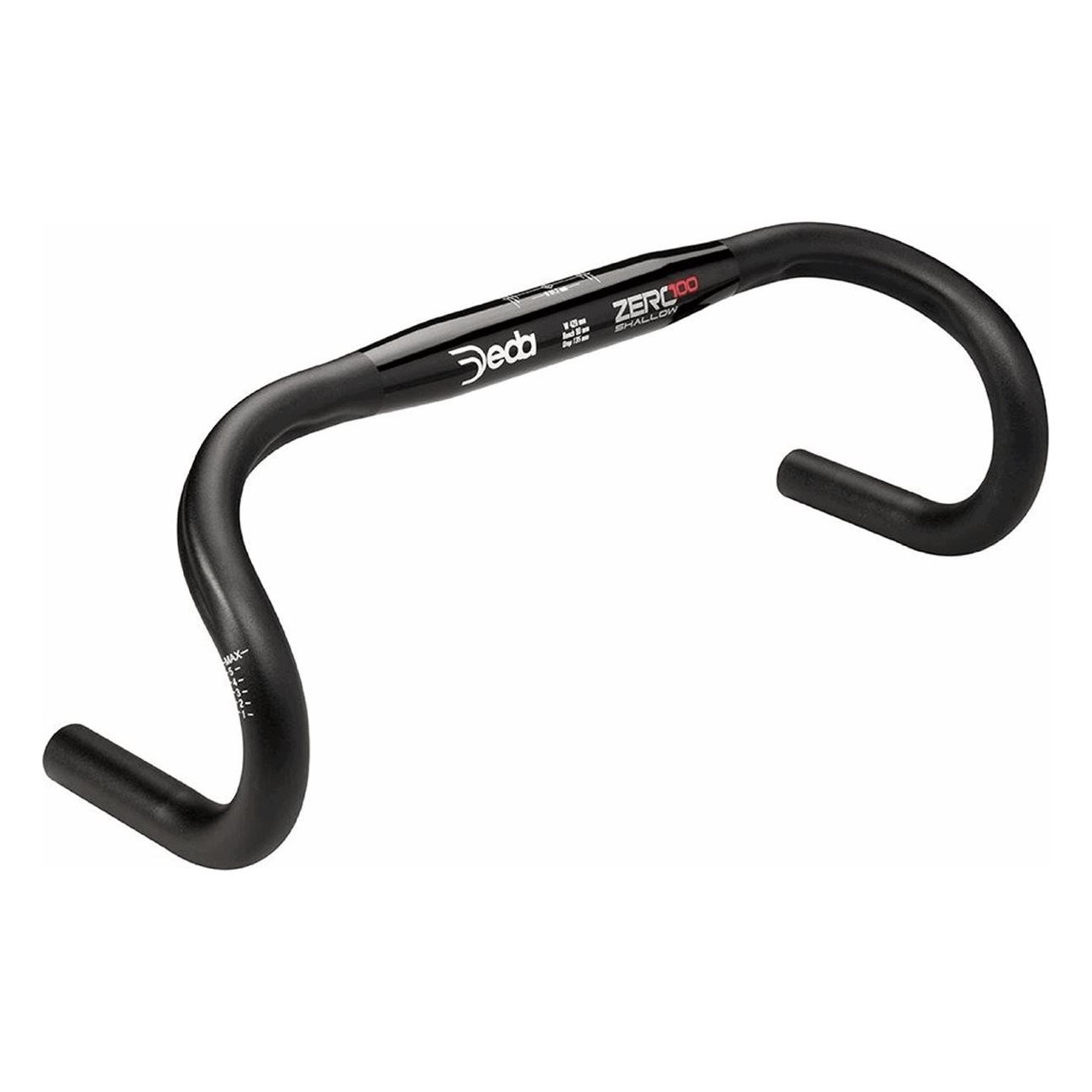 DEDA ZERO100 Shallow Lenker aus Aluminium Schwarz - Ø 31,7mm, 420mm lang - 1