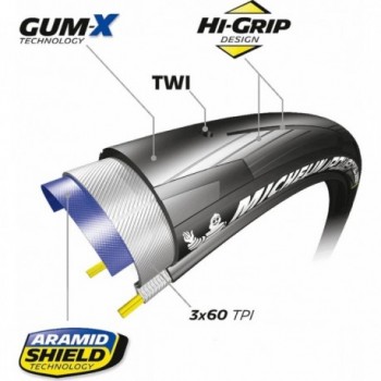 Faltbarer Reifen 28' 700x25 Power All Season V2 Schwarz für Rennrad - Hohe Haftung - 3