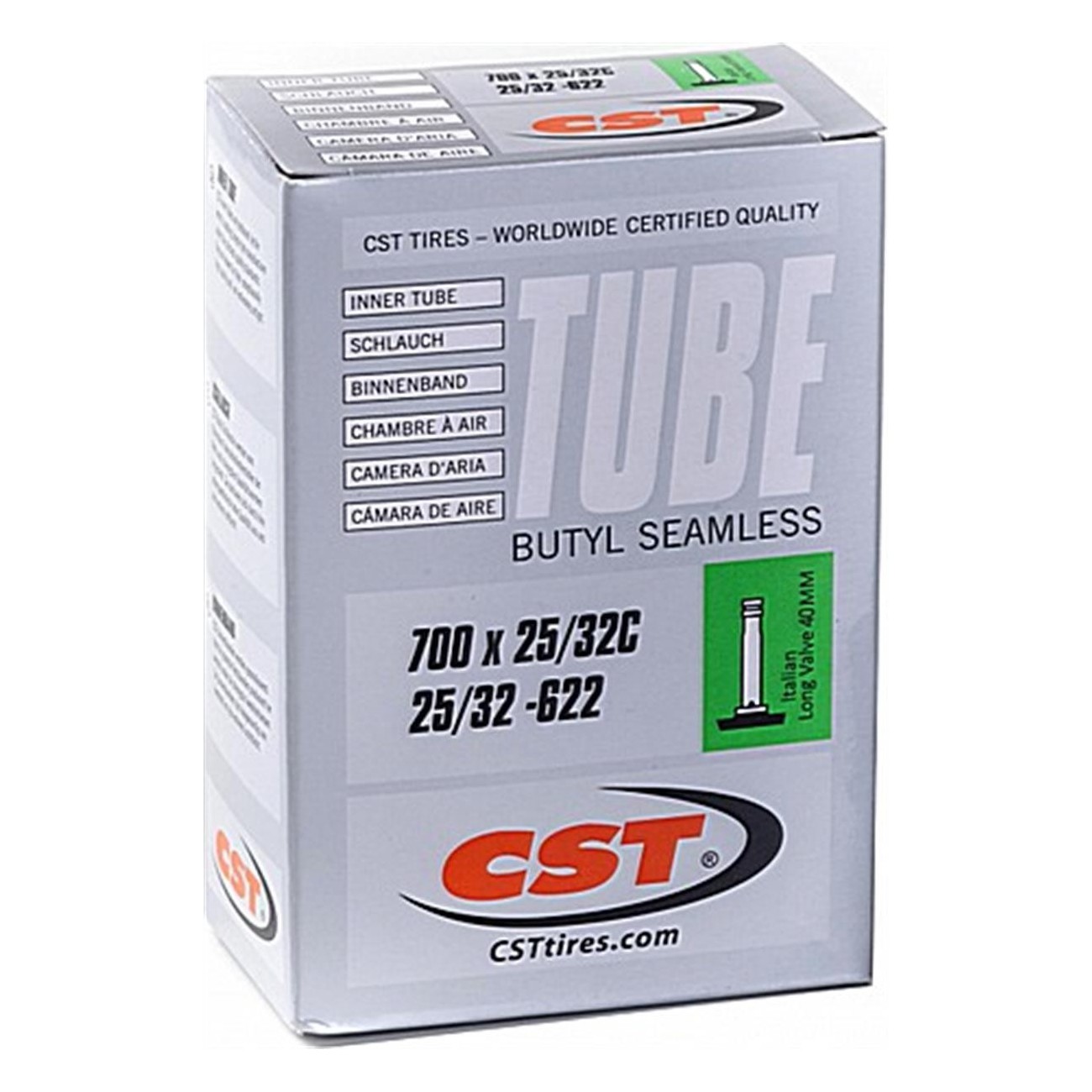 CST 700x25/32 Inner Tube with 40mm Schrader Valve - Standard & Reliable - 1