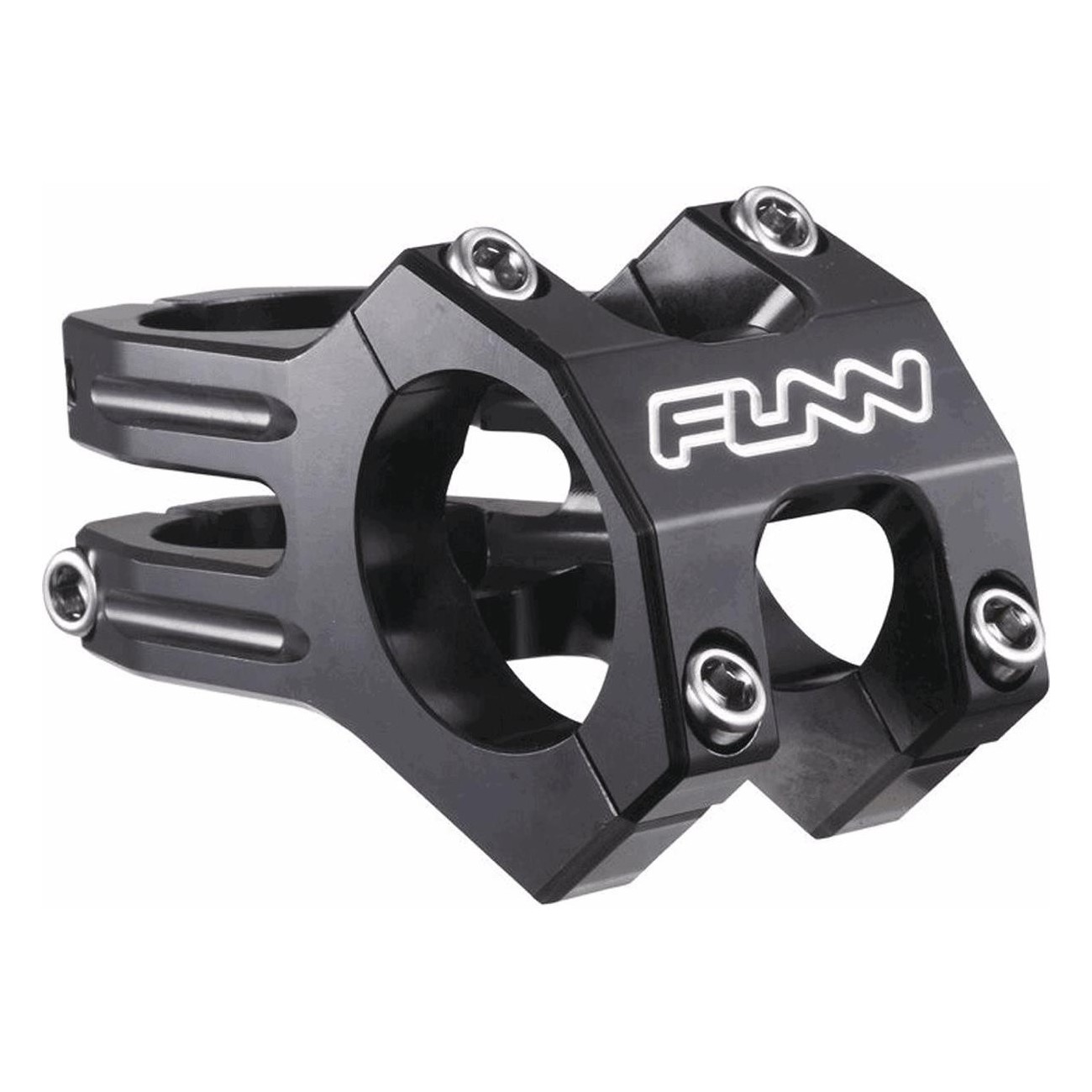 FUNNDURO 35mm Handlebar Stem in Black CNC Aluminum, 0° Angle, 28.6mm Compatible - 1