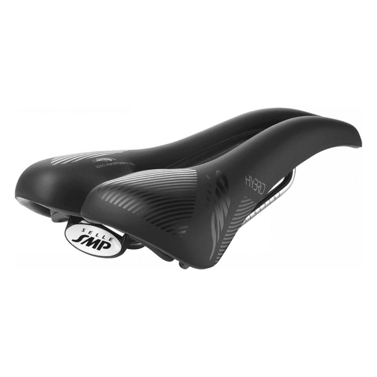 Hybrid Black Saddle 2020 for MTB and Road in AISI 304 Stainless Steel - 1