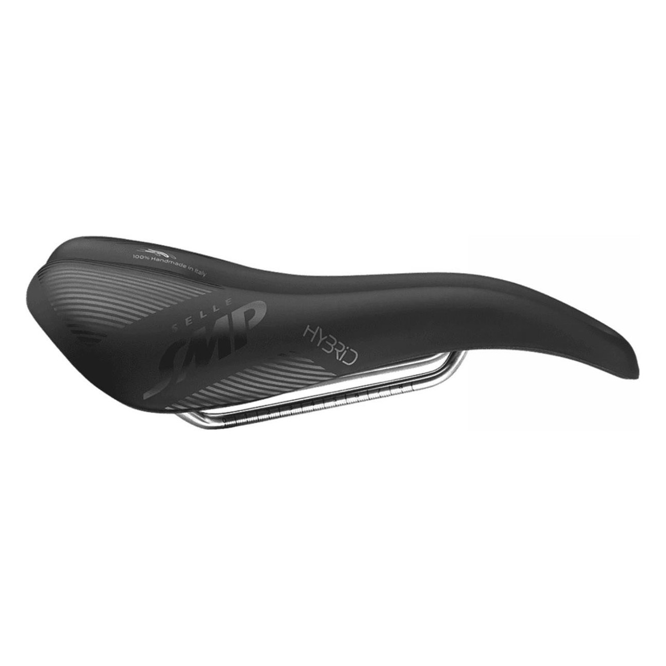 Hybrid Black Saddle 2020 for MTB and Road in AISI 304 Stainless Steel - 2