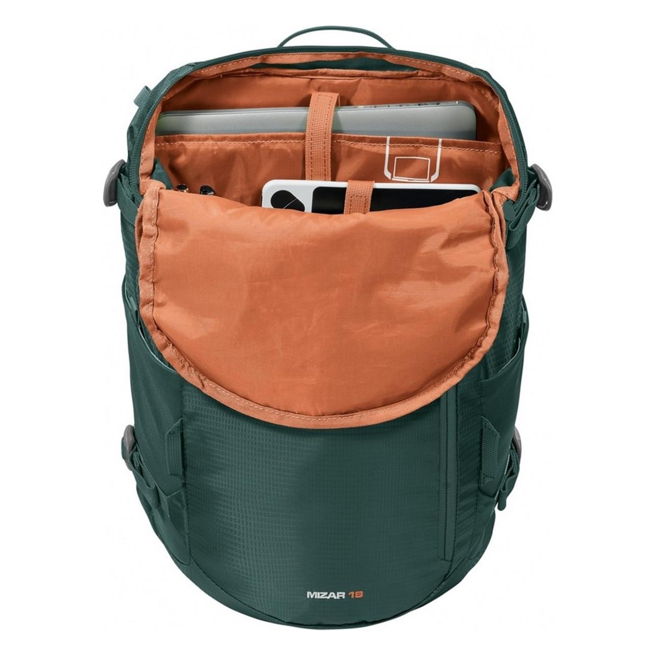 Zaino Mizar 18L Verde per Laptop e Outdoor - 3 - Zaini - 8014044968525