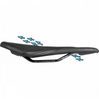 Selle Velo Airthru Gel Noir Mat 268g pour Cyclisme Route, VTT et Triathlon - 2