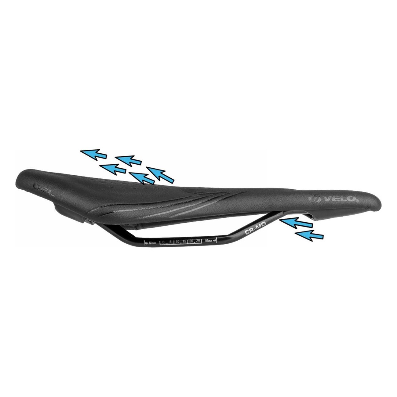 Selle Velo Airthru Gel Noir Mat 268g pour Cyclisme Route, VTT et Triathlon - 2