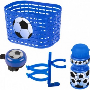 Children's Soccer Set with Basket, Bell, and Blue Water Bottle - 1