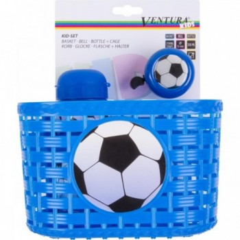 Children's Soccer Set with Basket, Bell, and Blue Water Bottle - 2