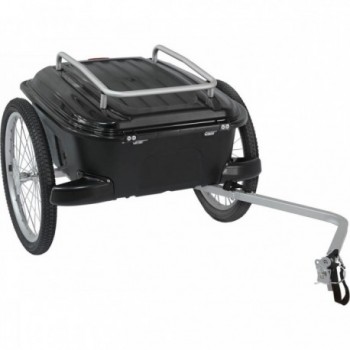 M-Wave Stalwart 70L Waterproof Bike Trailer Black Aluminum 20' Wheels - 1