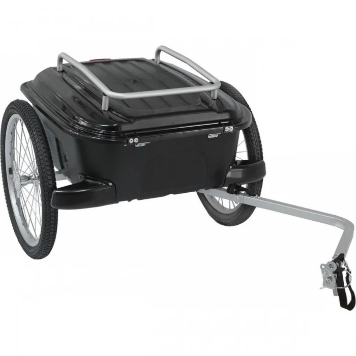 Rimorchio Bici Impermeabile M-Wave Stalwart 70L Nero in Alluminio con Ruote 20' e Sgancio Rapido - 1 - Rimorchi - 0887539017347