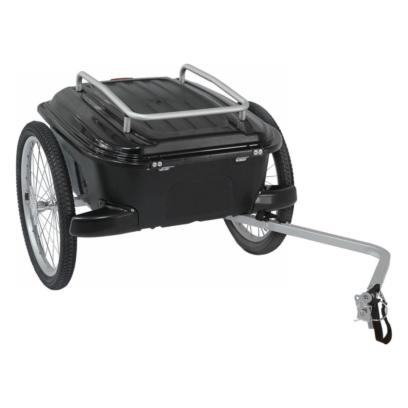 Rimorchio Bici Impermeabile M-Wave Stalwart 70L Nero in Alluminio con Ruote 20' e Sgancio Rapido - 1 - Rimorchi - 0887539017347