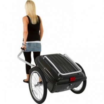 Rimorchio Bici Impermeabile M-Wave Stalwart 70L Nero in Alluminio con Ruote 20' e Sgancio Rapido - 3 - Rimorchi - 0887539017347