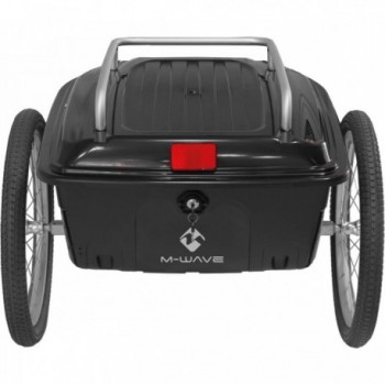 Rimorchio Bici Impermeabile M-Wave Stalwart 70L Nero in Alluminio con Ruote 20' e Sgancio Rapido - 4 - Rimorchi - 0887539017347