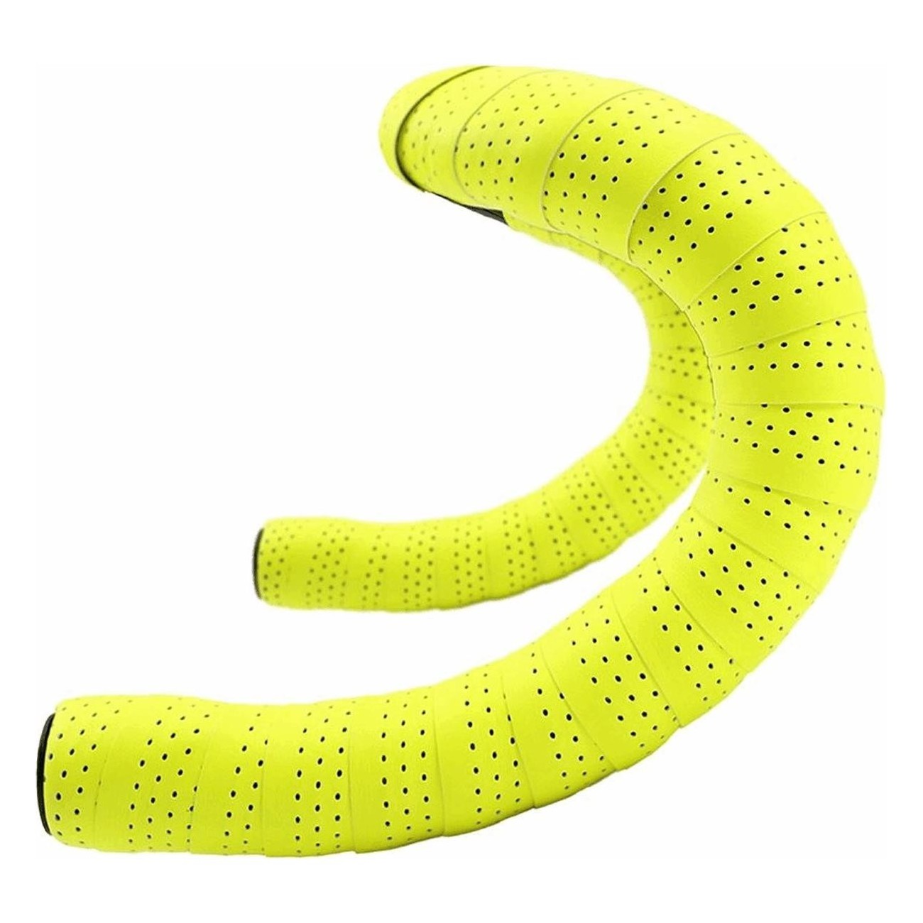 Ruban de Guidon Eolo Soft Perforé 3mm Jaune Fluo pour Vélo Fixe - Confort et Style MVTEK - 1