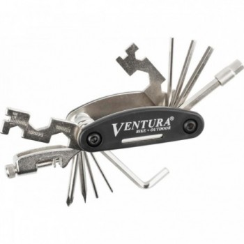 Ventura 18-Function Black Folding Tool with Chain Riveter and Hex Keys - 1