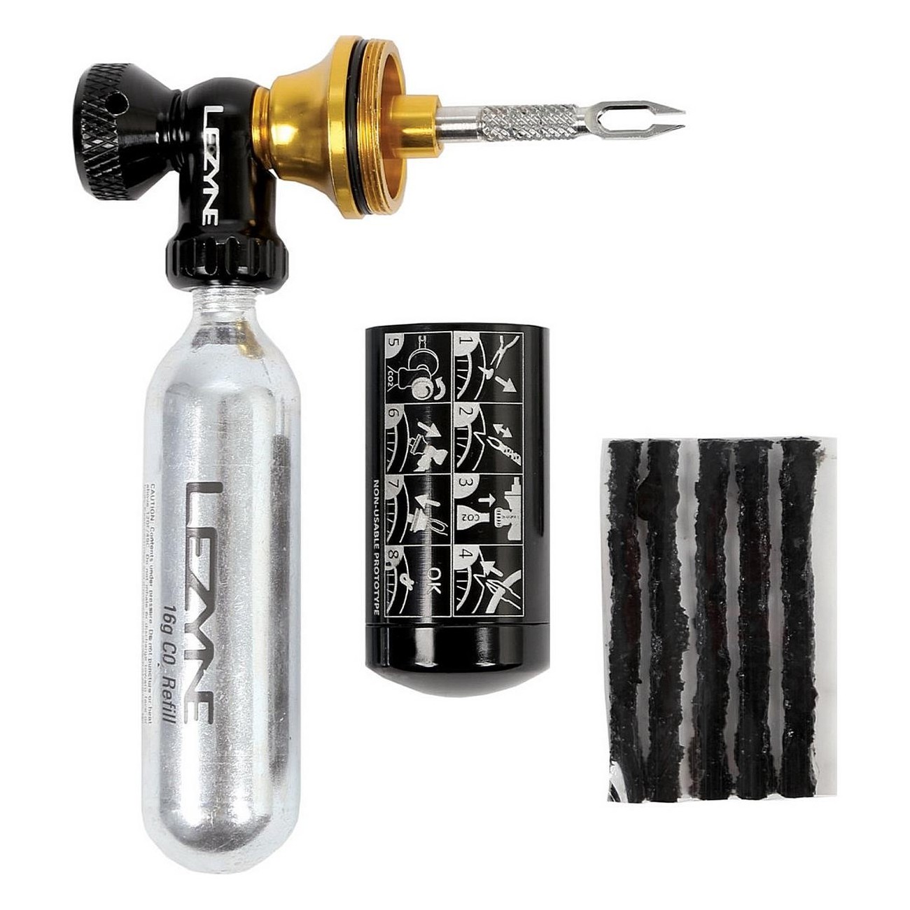 Kit Blaster CO2 Tubeless Senza Cartucce per Riparazione Pneumatici - Struttura Robusta in Alluminio CNC, Funzionalità 2 in 1, Co