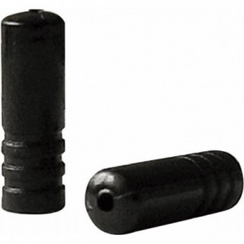 Schwarze Nylon-Endkappen 4mm x 18mm - 100 Stück Packung - 1