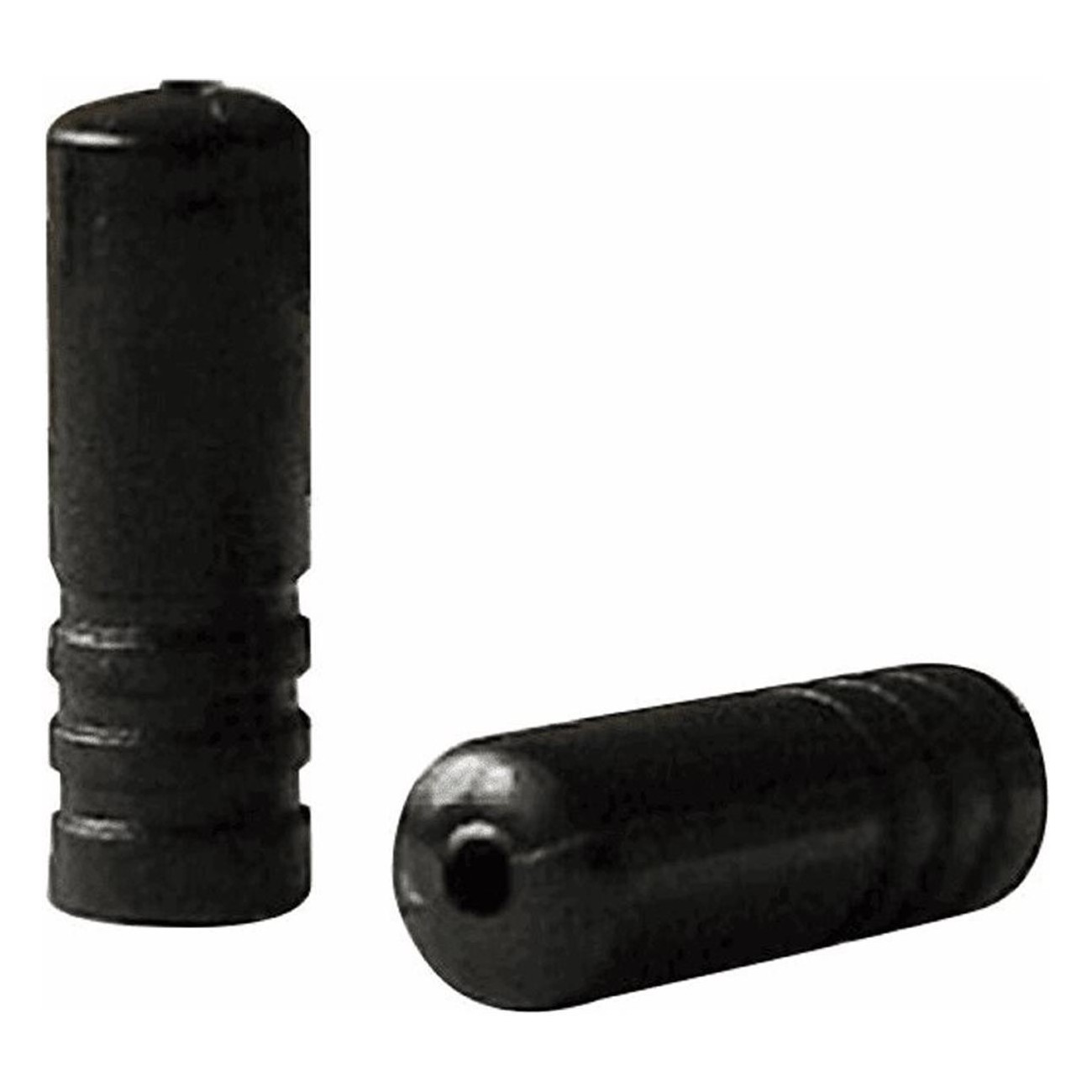 Schwarze Nylon-Endkappen 4mm x 18mm - 100 Stück Packung - 1