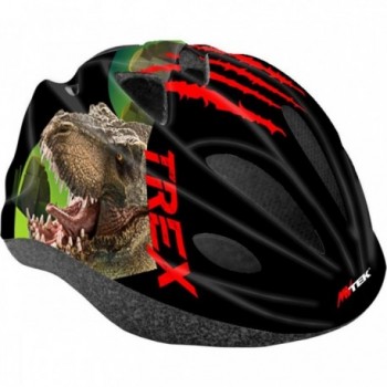 Casco Junior T-Rex Rojo MVTEK - Talla Única 52/56cm, Certificado EN1078 - 1