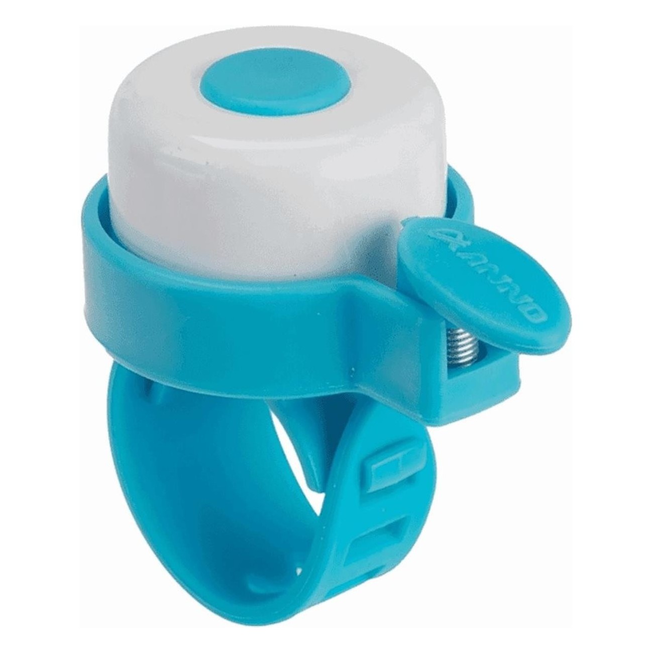 35 mm Aluminum and Plastic Bike Bell, White/Blue, Easy to Install - 1