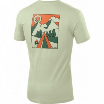 T-shirt unisex verde salvia M cotone organico GOTS trekking 180g/m² - 2 - T-shirt e Camicie - 8014044013799