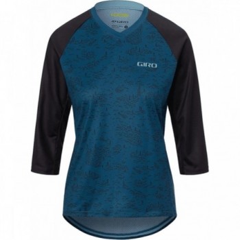 T-shirt Roust 3/4 Femme Bleu Harbor Taille L - Respirante et Confortable - 1