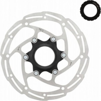 140mm Center Lock Brake Disc - Set of 2 Silver/Black with Outer Ring - 1