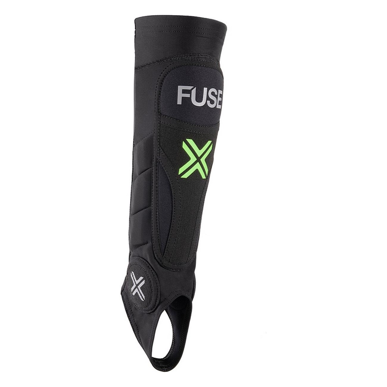 Fuse Omega Pro Combo Shin Guards for Kids M-L Black/Neon Yellow - 1