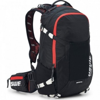 USWE Flow 25L Rucksack Rot mit CE-zertifiziertem Rückenprotektor für Freeride - 1