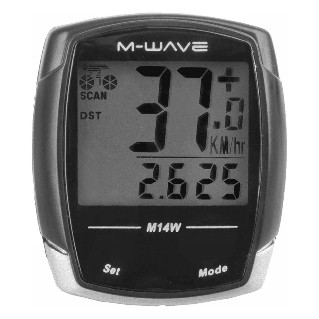 Wireless Fahrradcomputer M-Wave M14W Schwarz - 14 Funktionen, IP44 - 1