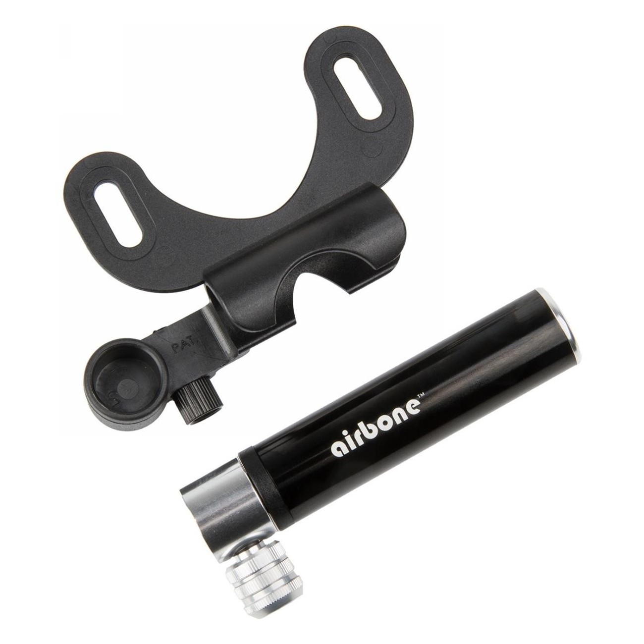 Mini Airbone SUPERNOVA Pumpe für FV/DV/AV, 100 psi, 49g, Schwarz/Silber - 1