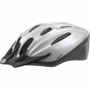 ACTIVE Helmet for Adults and Youth, White Carbon Design, Size M (53-57 cm) - 1