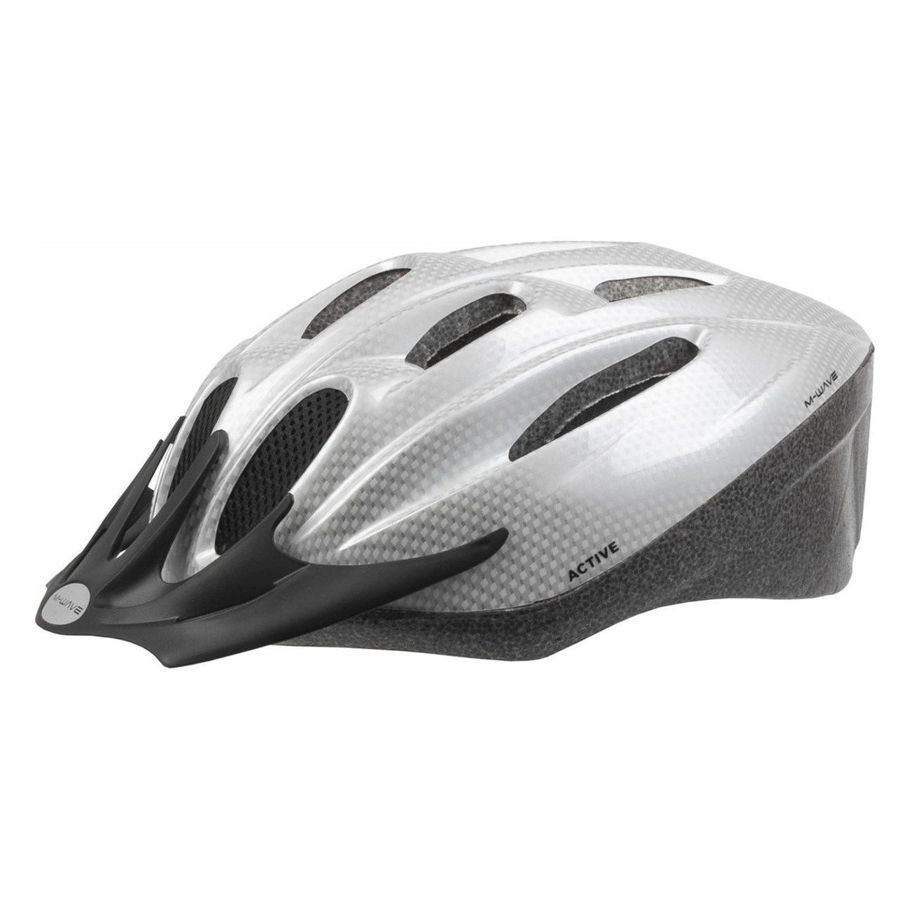 ACTIVE Helmet for Adults and Youth, White Carbon Design, Size M (53-57 cm) - 1