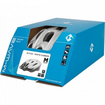 ACTIVE Helmet for Adults and Youth, White Carbon Design, Size M (53-57 cm) - 5