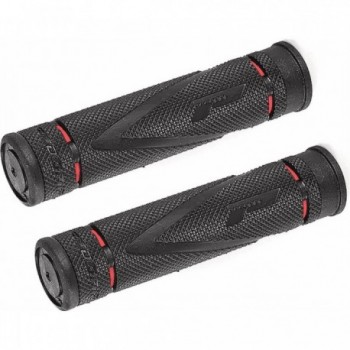 Poignées MTB Progrip 838sa Noir/Rouge 125mm en PVC Souple pour Adultes - 1