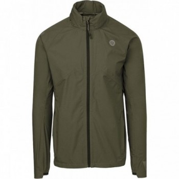 Chaqueta Rain Venture Unisex Verde Militar S con Capucha Ajustable - 1