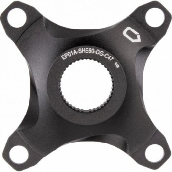 Black Aluminum Spider for Shimano E6000 Chain Guard, 47mm Line - 1