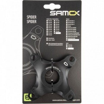 Spider in Alluminio Nero per Paracatena Shimano E6000, Linea Catena 47mm - 2 - Spider - 0887539037413